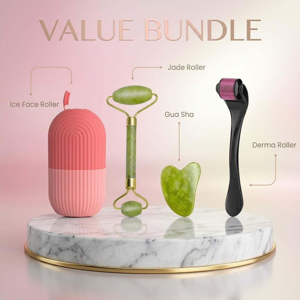 Jade Roller with Gua Sha Set