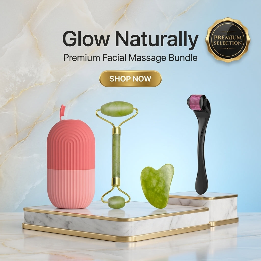 Jade Roller with Gua Sha Set