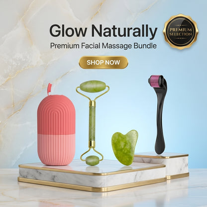 Jade Roller with Gua Sha Set